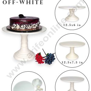 CAKE DECOR™ Adjustable Plastic Cake Stand | Cupcake Stand | Display Stand - OFF White