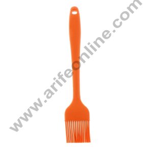 CAKE DECOR™ 1pc Orange Silicone Brush | Heat-Resistant, Non-Stick & Flexible with Silicone Handle