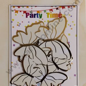 CAKE DECOR™ 10 Pcs Off White Colour Butterfly Paper Topper For Cake And Cupcake Decoration