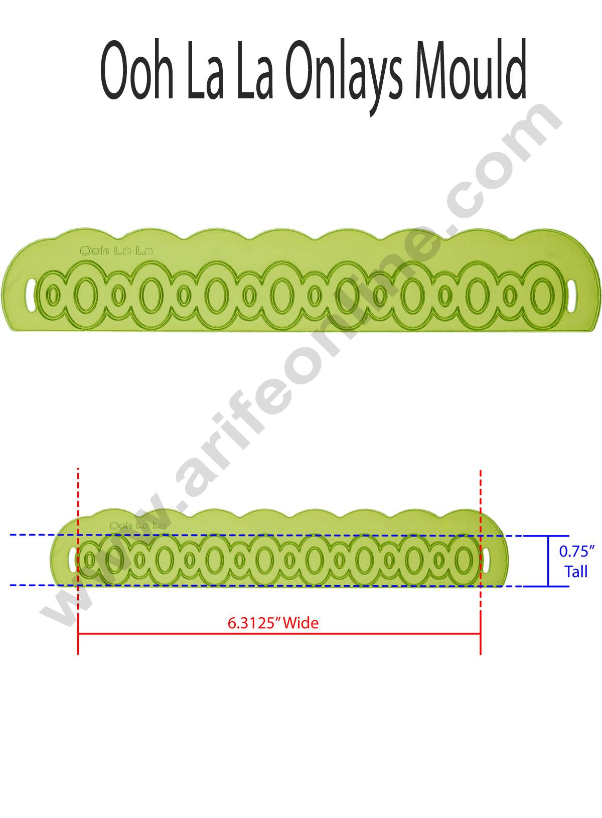 Cake Decor Silicone Ooh La La Pattern Impression Onlays Fondant Clay Marzipan Cake Decoration Mould