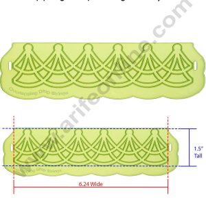 Cake Decor Silicone Overlapping Drop Strings Pattern Impression Onlays Fondant Clay Marzipan Cake Decoration Mould