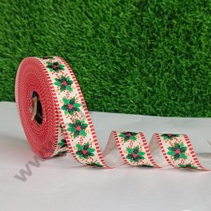 CAKE DECOR™ 1 Roll Christmas Theme Ribbons | Gift Wrapping | Hamper Decoration ( SBR-CH-P10 )