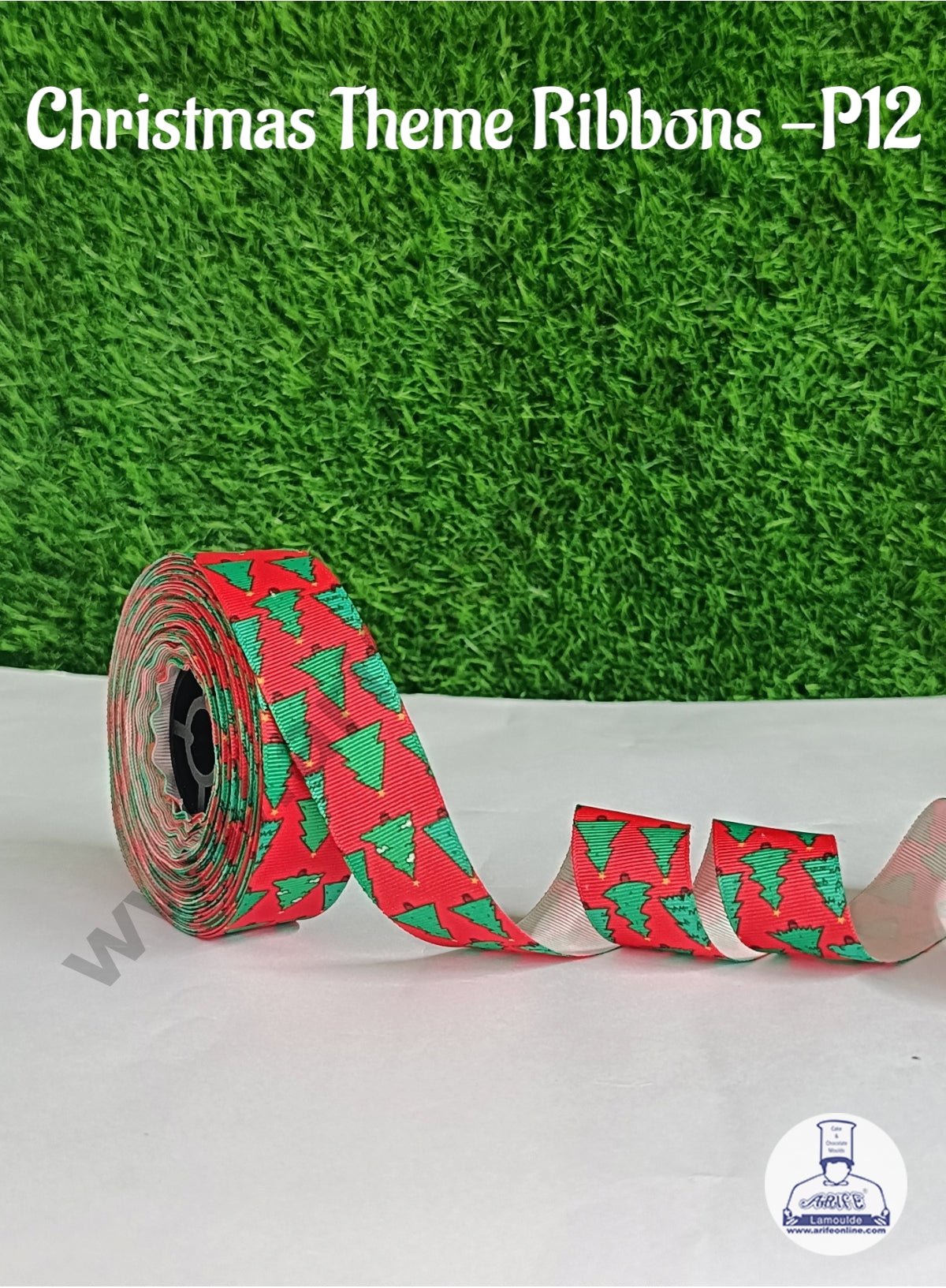 CAKE DECORβ’ 1 Roll Christmas Theme Ribbons | Gift Wrapping | Hamper Decoration ( SBR-CH-P12 )