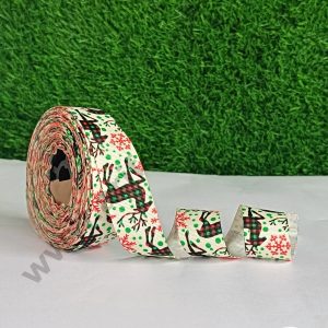 CAKE DECOR™ 1 Roll Christmas Theme Ribbons | Gift Wrapping | Hamper Decoration ( SBR-CH-P14 )