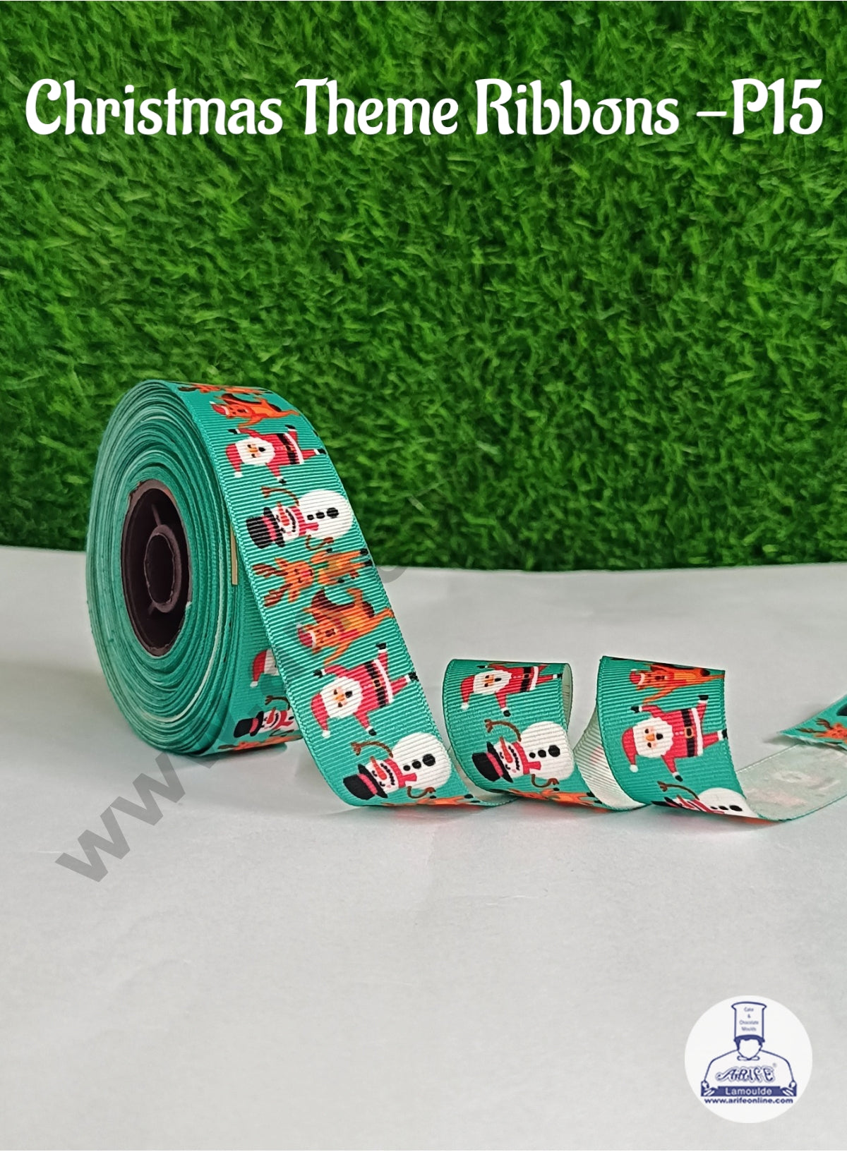 CAKE DECORβ’ 1 Roll Christmas Theme Ribbons | Gift Wrapping | Hamper Decoration ( SBR-CH-P15 )