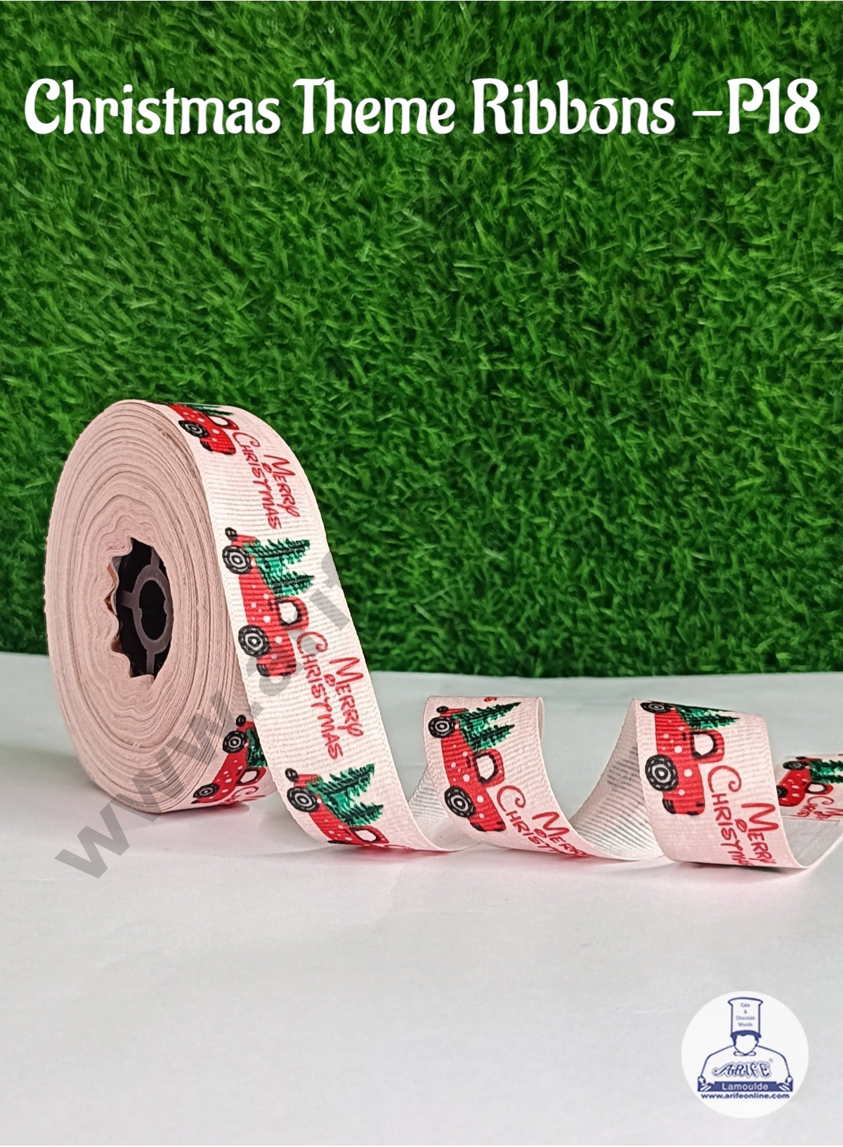CAKE DECORβ’ 1 Roll Christmas Theme Ribbons | Gift Wrapping | Hamper Decoration ( SBR-CH-P18 )