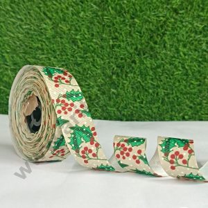 CAKE DECOR™ 1 Roll Christmas Theme Ribbons | Gift Wrapping | Hamper Decoration ( SBR-CH-P19 )