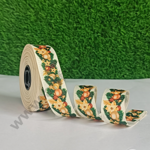 CAKE DECOR™ 1 Roll Christmas Theme Ribbons | Gift Wrapping | Hamper Decoration (SBR-CH-P2)