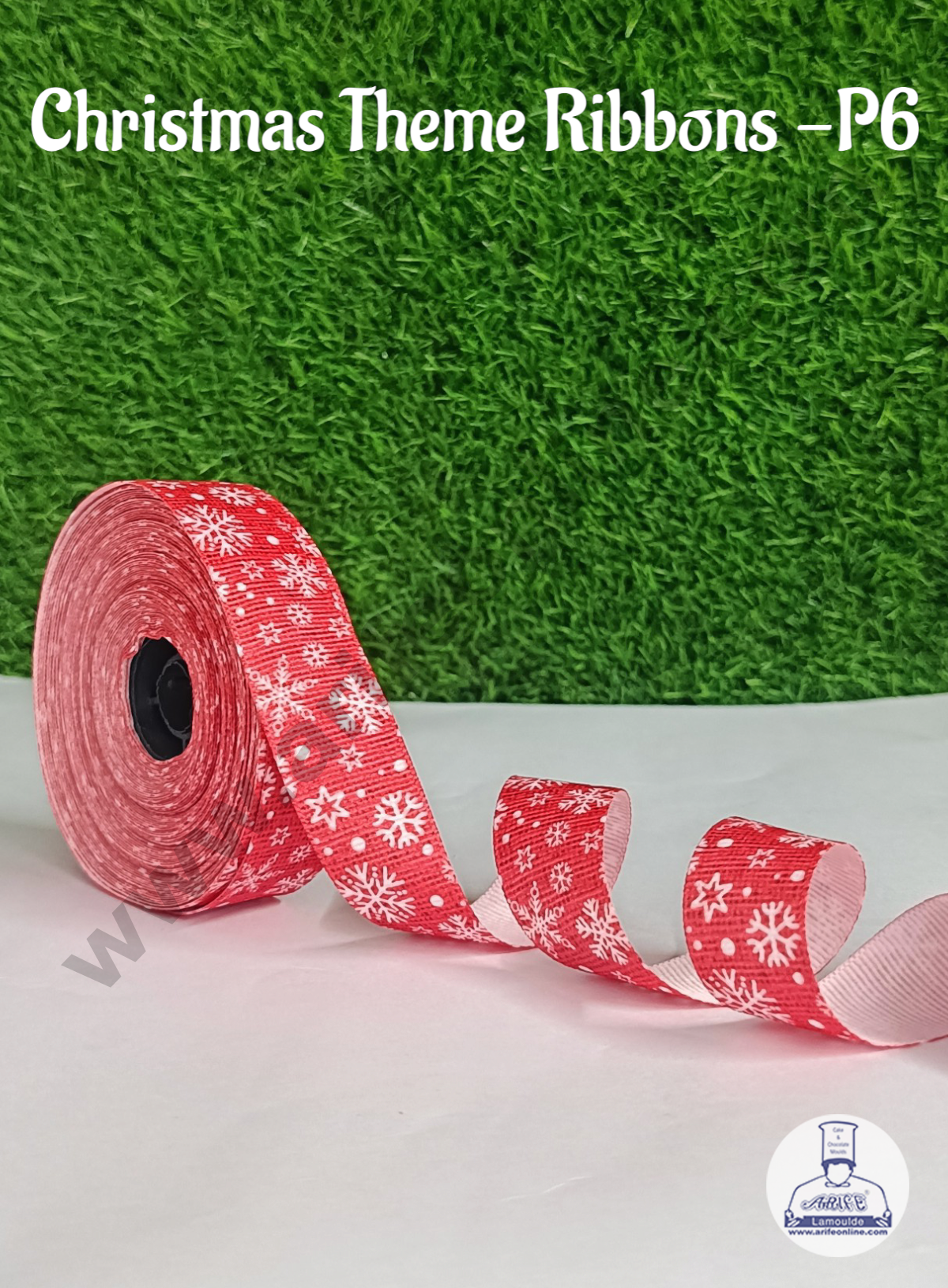 CAKE DECORβ’ 1 Roll Christmas Theme Ribbons | Gift Wrapping | Hamper Decoration (SBR-CH-P6)