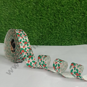 CAKE DECOR™ 1 Roll Christmas Theme Ribbons | Gift Wrapping | Hamper Decoration (SBR-CH-P7)