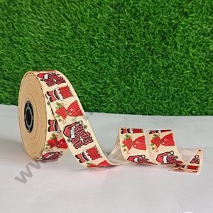 CAKE DECOR™ 1 Roll Christmas Theme Ribbons | Gift Wrapping | Hamper Decoration ( SBR-CH-P9 )