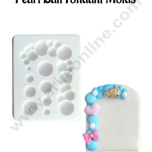Cake Decor Silicone 1 Cavity Pearls Ball Shape Silicone Fondant And Marzipan Mould (SBSP-FM-138)