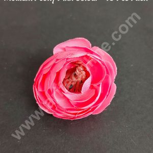 CAKE DECOR™ Medium Peony Artificial Flower For Cake Decoration – Pink ( 10 pc pack )