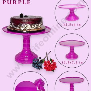 CAKE DECOR™ Adjustable Plastic Cake Stand | Cupcake Stand | Display Stand - Purple