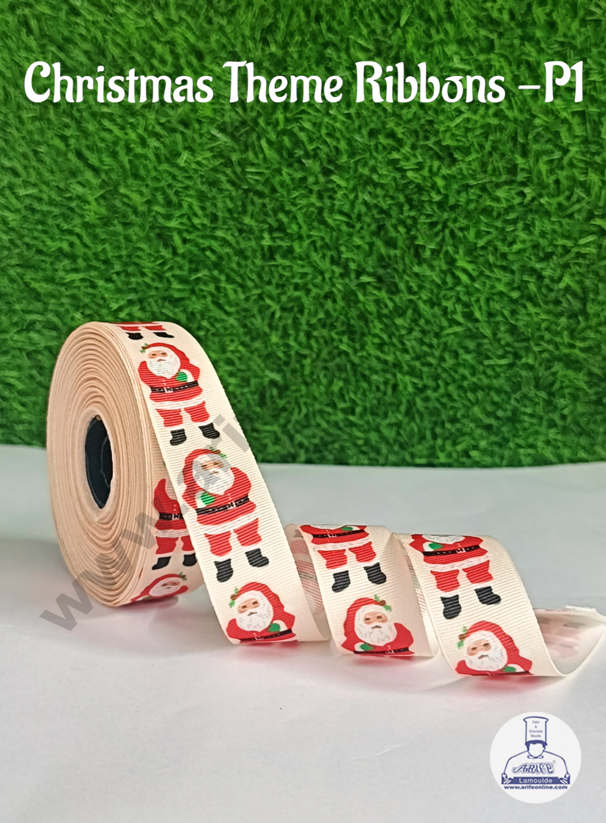 CAKE DECORβ’ 1 Roll Christmas Theme Ribbons | Gift Wrapping | Hamper Decoration (SBR-CH-P1)