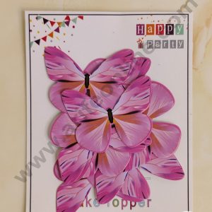 CAKE DECORβ’ 10 Pc Pastel Pink Colour Butterfly Paper Topper For Cake And Cupcake Decoration
