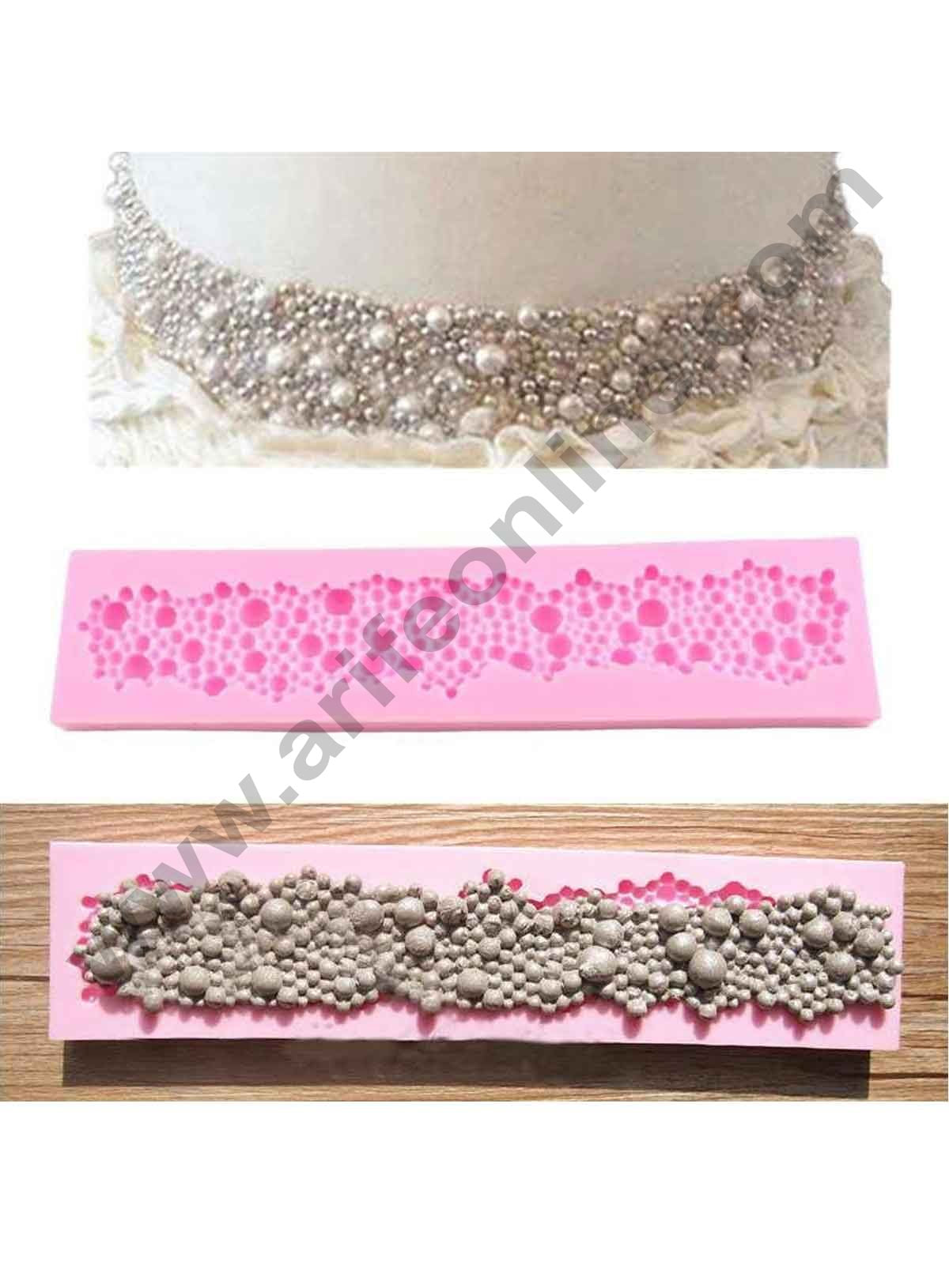 Cake Decor Silicon 1 Cavity Pearls Beads Shape Silicone Fondant Mould Marzipan Mould