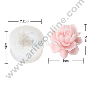 3D Silicon 1 Cavity Peony Rose Shape Silicon Candle Mould, Silicon Soap Mould (SBSP-DYF7344) - CAKE DECOR™