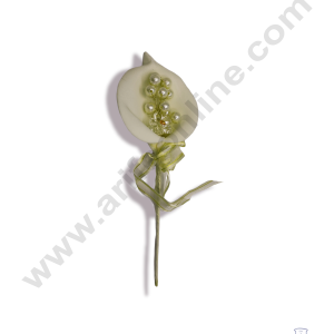 Cake Decor™  1 Pc Big Foam Arum Lilly With Beads – Light Gold