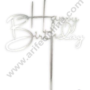 CAKE DECORβ’ Mirror Finishing Acrylic Simple Happy Birthday Cake Topper SBMT-N-023