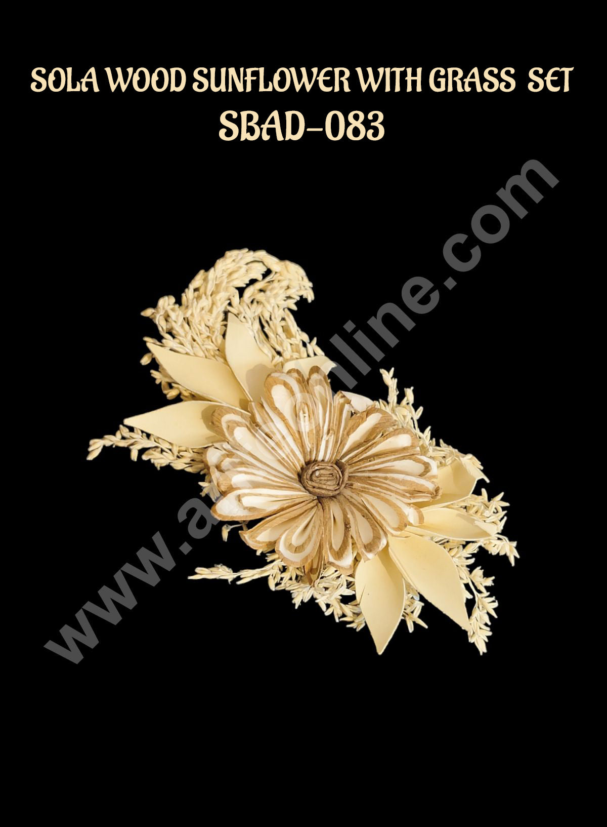 CAKE DECOR™ Sola Wood Flowers Set For Innovative Hampers & Gifting - Sunflower