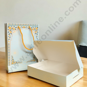 CAKE DECORβ’ 2 Pieces Blue Hamper Box SetΒ | Gift Bag | Chocolate Box | Birthday | for all occasions like Rakhi Ganesh chaturthi and diwali