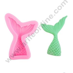 Cake Decor Silicone 1 Cavity Mermaid Tail Shape Pink Fondant Marzipan Mould