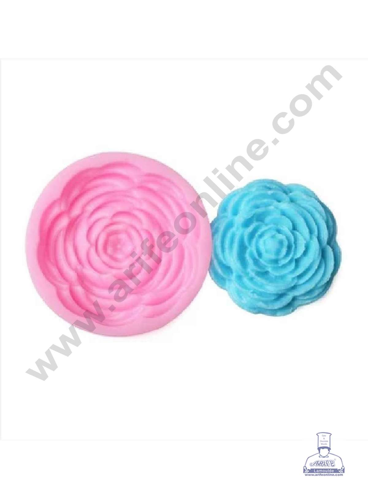 Cake Decor Silicone 1 Cavity Rose Shape Pink Fondant Marzipan Mould