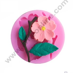 Cake Decor Silicone Sakura Flower Shape Pink Fondant Marzipan Mould