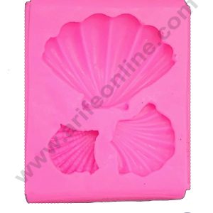 Cake Decor Silicone 3 Cavity Sea Shape Pink Fondant Marzipan Mould