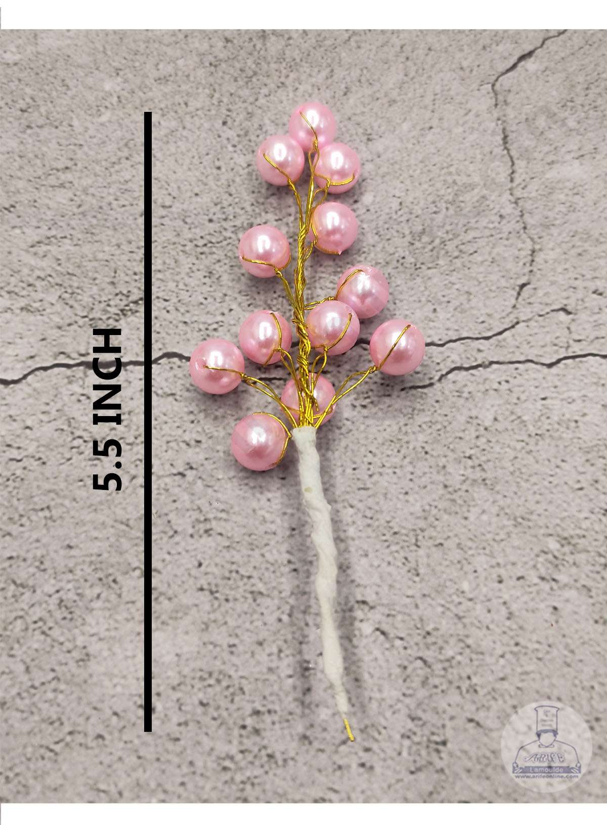 Cake Decor™ Pearl Bead Flower For Cake Decoration – Pink ( 1 pc pack )