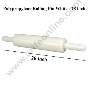 CAKE DECOR™ Polypropylene Rolling Pin White - 28 inch