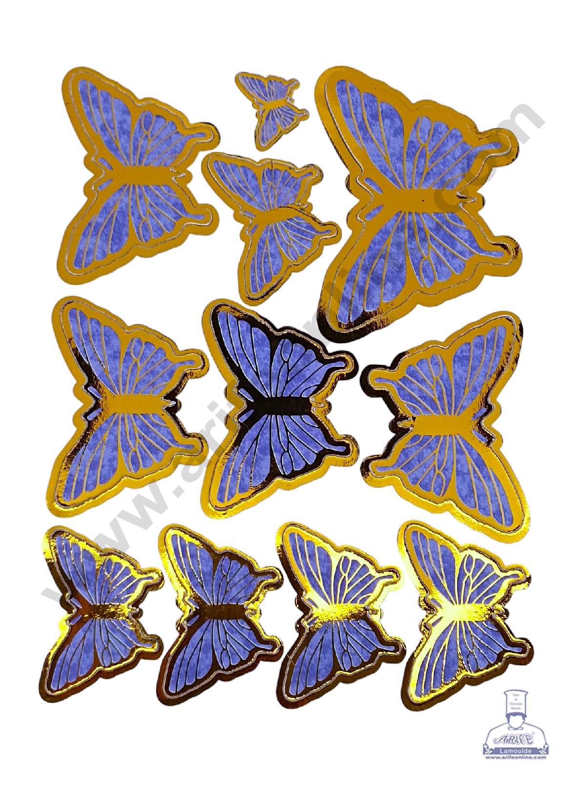 CAKE DECOR™ 11 pcs Purple Butterfly Paper Topper For Cake And Cupcake ( SBMT-PT-1001-Purple-11 )