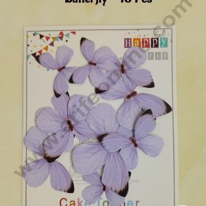 CAKE DECORβ’ 10 Pc Black Border Pastel Purple Colour Butterfly Paper Topper For Cake And Cupcake Decoration