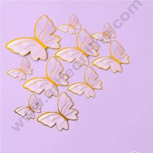 Cake Decor 10 Pieces Purple Butterfly Paper Topper For Cake And Cupcake