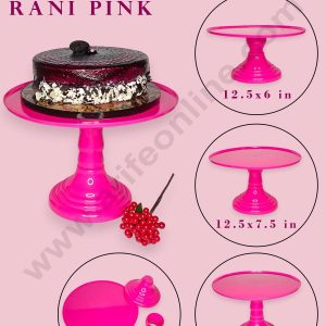 CAKE DECOR™ Adjustable Plastic Cake Stand | Cupcake Stand | Display Stand - Rani Pink