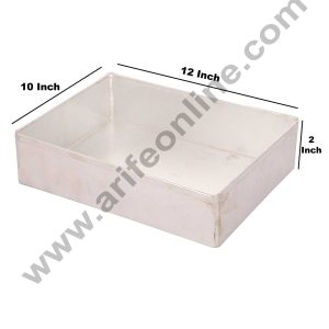 Cake Decor Aluminum Rectangle Cake Mould - 10 x 12 x 2 Inch