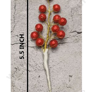 Cake Decor™ Pearl Bead Flower For Cake Decoration – Red ( 1 pc pack )