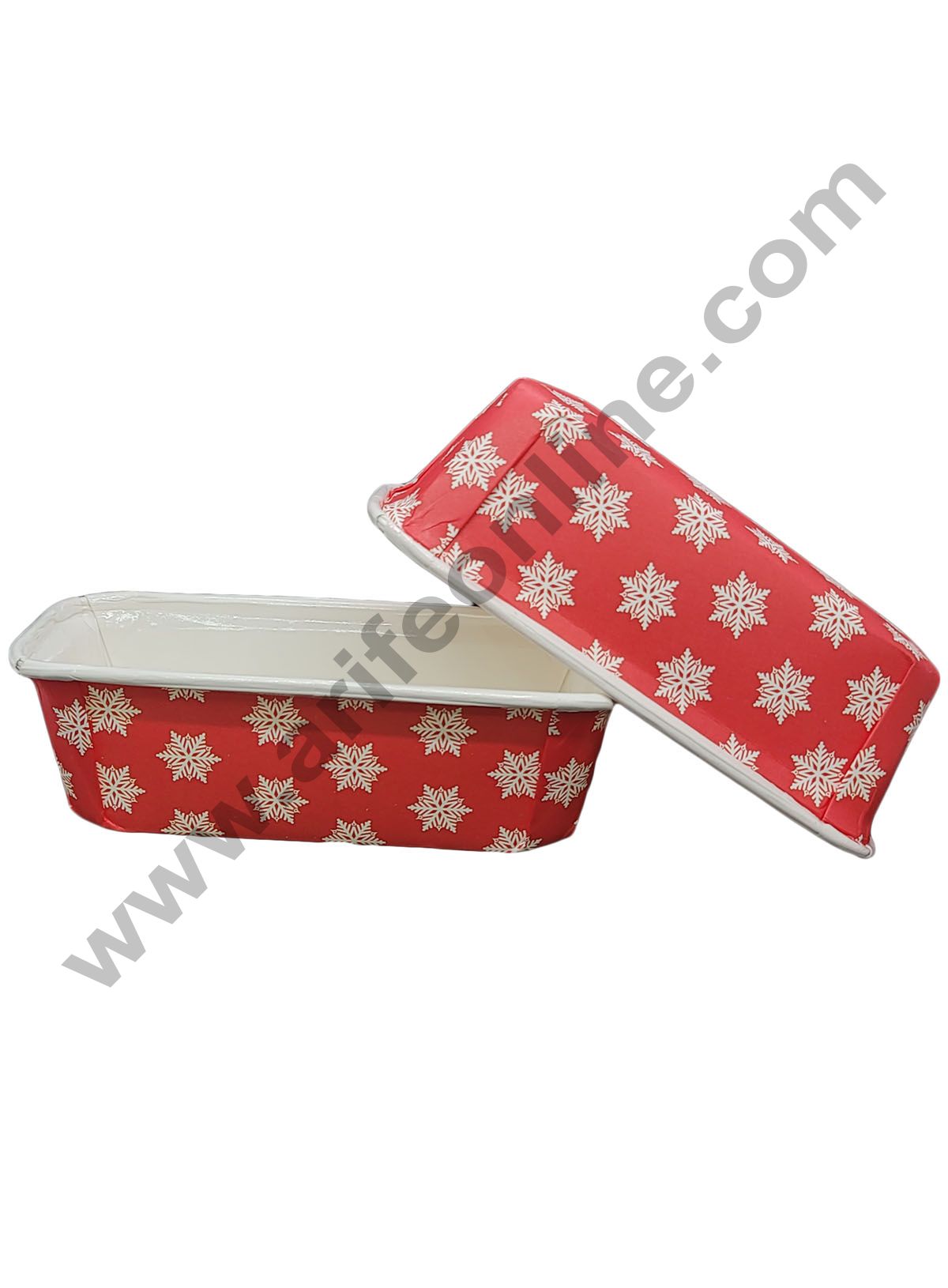 Cake Decor Snowflake Red Design White Coat Plum Cake Mould Paper Baking Mold Plumpy 10 Pcs