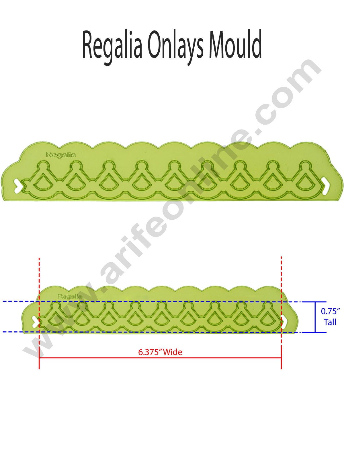 Cake Decor Silicone Regalia Pattern Impression Onlays Fondant Clay Marzipan Cake Decoration Mould