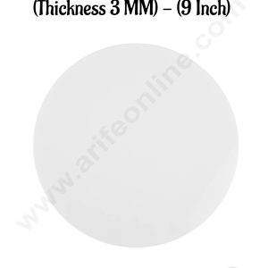 CAKE DECOR™ Round White Acrylic Cake Plate (Thickness 3 MM) - (9 Inch) (SBAB-WR-09)