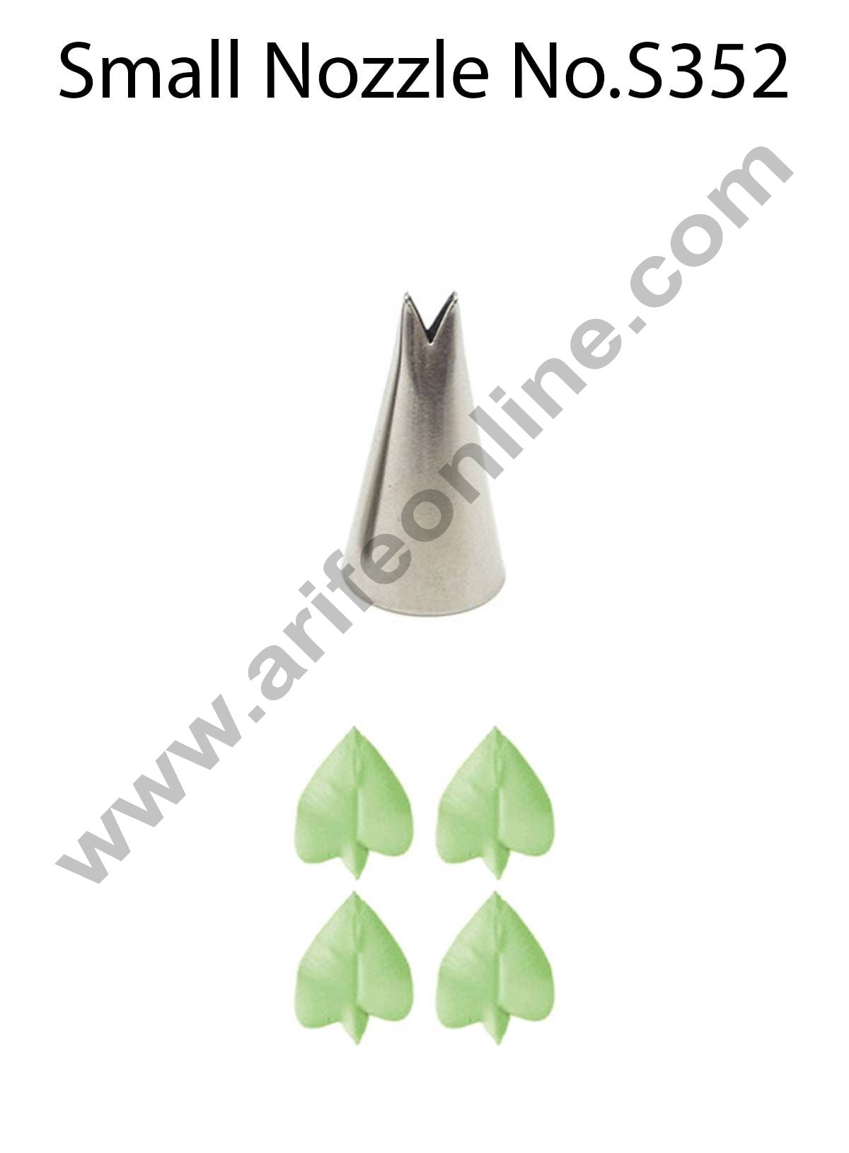 Cake Decor Small Nozzle - No. S352 Leaf Piping Nozzle