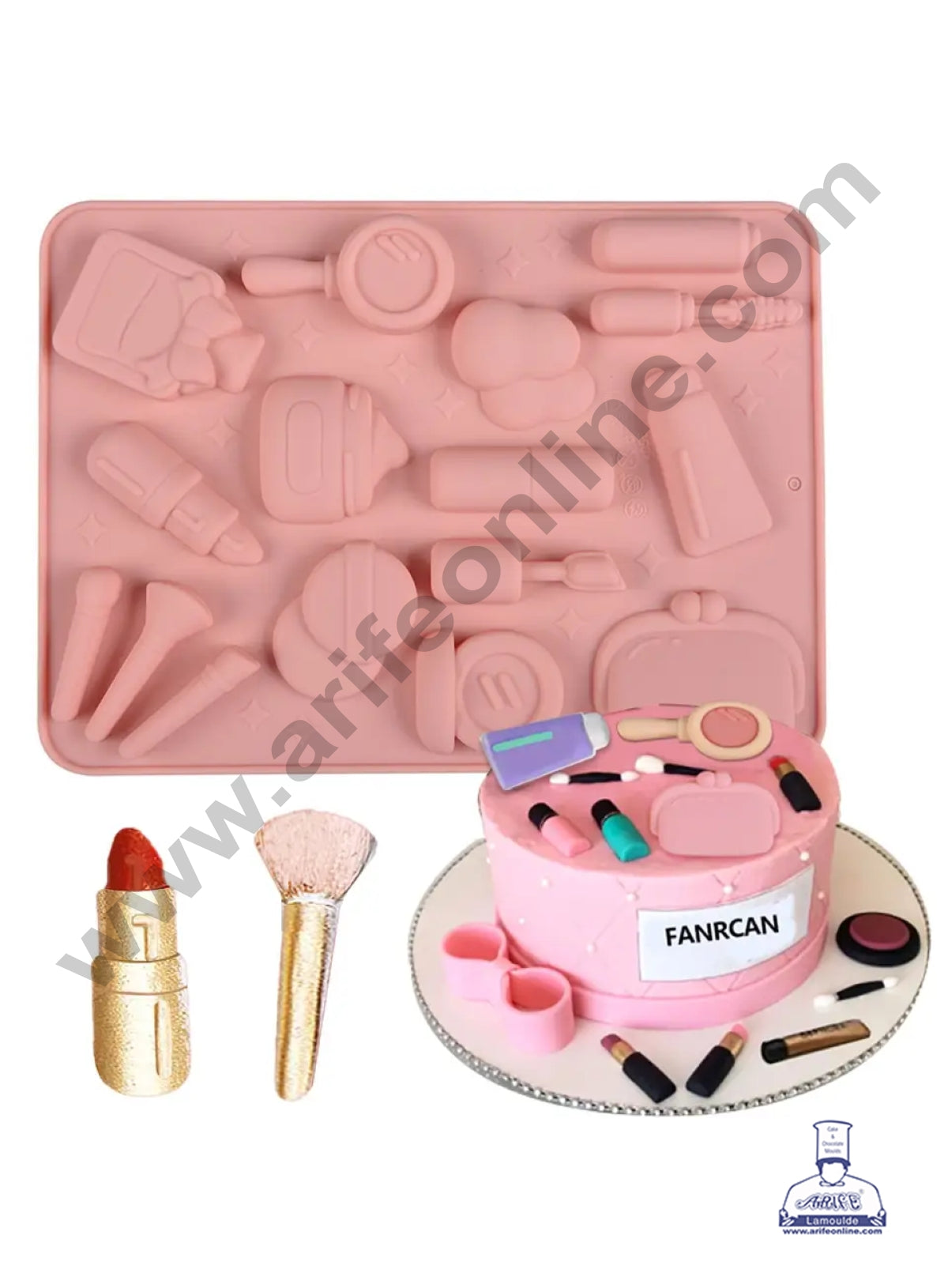 16 Cavity Make-Up Kit Shape Silicon Mould | Make Up Products Silicone Mould - CAKE DECORβ’