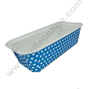 CAKE DECORβ’ 10 Pcs Small Blue White Polka Dot Design Bake and Serve Plum Cake Mold