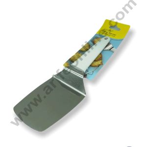 CAKE DECOR™ White Handle Rectangular Cake Lifter Cooking Spatula, Pie Shovel, Pizza Spatula