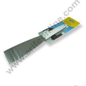 CAKE DECOR™ White Handle Triangular Scraper Spatula Cake Lifter Cooking Spatula, Pie Shovel, Pizza Spatula