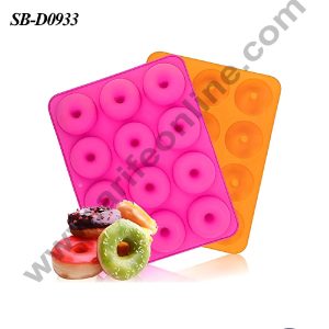 CAKE DECORβ’ 12 cavity Mini Donut Shape Silicone Mould | Muffin Mould - (SB-D0933)