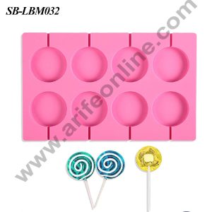 CAKE DECOR™ 8 cavity Lollipop Silicone Mould | Jelly Mould | Candy Mould