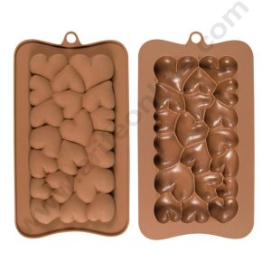 1 Cavity Bubble Heart Shape Chocolate Bar Silicone Chocolate Mould - CAKE DECOR™