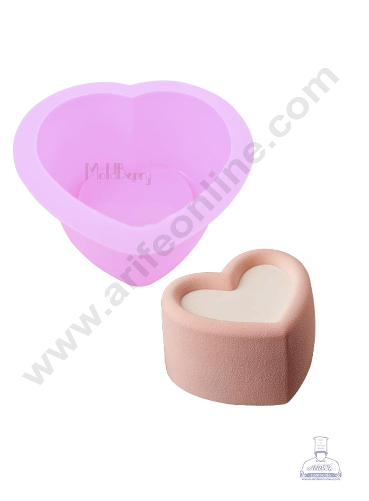 1 Cavity Silicone Heart Bento Cake Pan Mould (Pack of 1) - CAKE DECORβ’